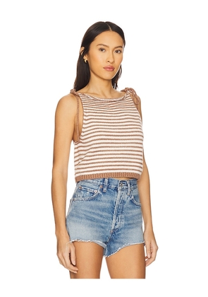 Free People Claire Tank in Brown. Size L. Also in M, S, XL, XS.