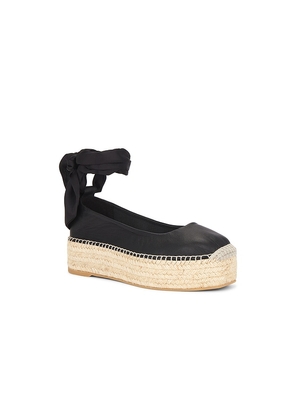 Free People Starboard Wrap Espadrille in Black. Size 37. Also in 36, 38, 39.