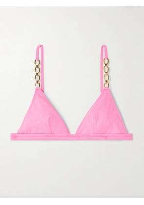 Melissa Odabash - Mexico Embellished Triangle Bikini Top - Pink - UK 6,UK 8,UK 10,UK 12,UK 14,UK 16