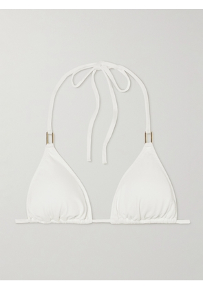Melissa Odabash - Cancun Embellished Triangle Bikini Top - White - UK 6,UK 8,UK 10,UK 12,UK 14,UK 16