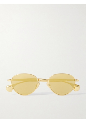 BOTTEGA VENETA EYEWEAR - Round-frame Gold-tone Sunglasses - One size