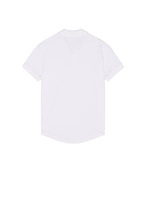 Monfrere Pierce Polo in White. Size L. Also in S.