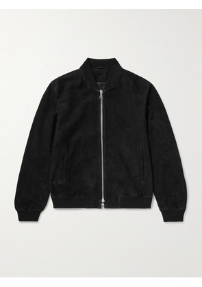 Mr P. - Suede Bomber Jacket - Men - Black - XS