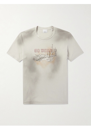 Marant - Honore Printed Cotton-Jersey T-Shirt - Men - Neutrals - XS