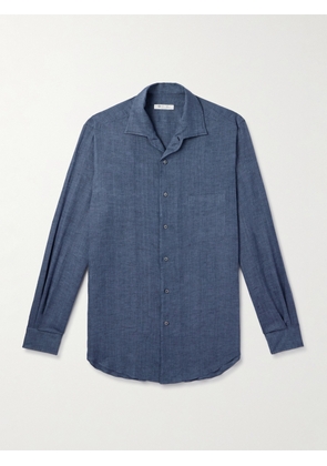Loro Piana - André Arizona Linen Shirt - Men - Blue - XS