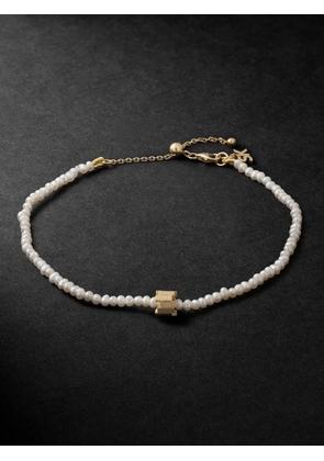 Suzanne Kalan - Infinite 18-Karat Gold Pearl Beaded Bracelet - Men - White