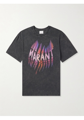 Marant - Hugo Logo-Print Cotton-Jersey T-Shirt - Men - Gray - XS