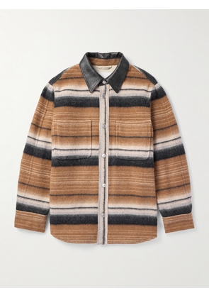 Marant - Duncan striped wool-blend felt jacket - Men - Brown - S