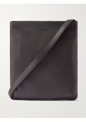 Zegna - SECONDSKIN Leather Messenger Bag - Men - Brown