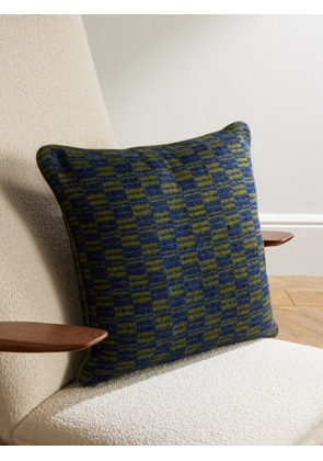 Soho Home - Claudius Alpaca-Blend Jacquard Cushion - Men - Blue