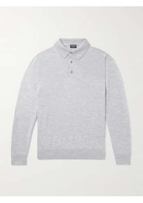 Zegna - Cashmere and Silk-Blend Polo Shirt - Men - Gray - IT 46