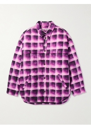 Acne Studios - Osadia Oversized Checked Organic Cotton-Flannel Shirt - Men - Purple - IT 44