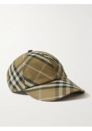 Burberry - Checked Cotton-Twill Baseball Cap - Men - Neutrals - M