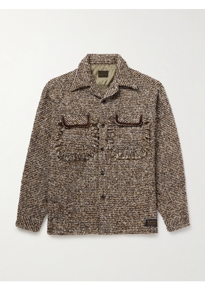 KAPITAL - Wool-Blend Tweed Overshirt - Men - Brown - 2