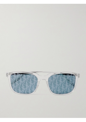 Dior Eyewear - DiorTag SU Square-Frame Acetate and Silver-Tone Mirrored Sunglasses - Men - Neutrals