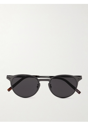 Dior Eyewear - DiorBlackSuit R8U Round-Frame Gunmetal Sunglasses - Men - Black