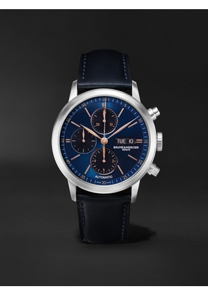 Baume & Mercier - Classima Automatic Chronograph 42mm Stainless Steel and Leather Watch, Ref. No. 10781 - Men - Blue