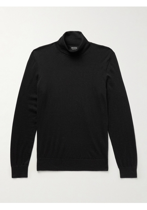 Zegna - Cashmere and Silk-Blend Rollneck Sweater - Men - Black - IT 46