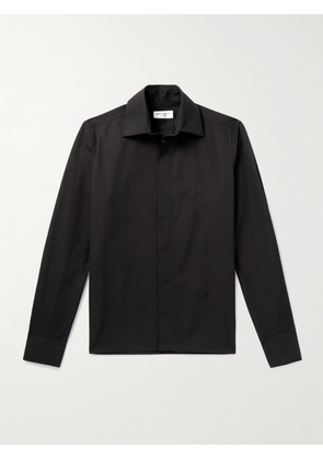 SAINT LAURENT - Logo-Embroidered Cotton Shirt - Men - Black - 41