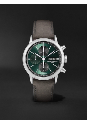 Baume & Mercier - Classima Automatic Chronograph 42mm Stainless Steel and Leather Watch, Ref. No. 10783 - Men - Green