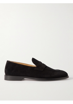 Brunello Cucinelli - Flex Suede Penny Loafers - Men - Black - EU 40