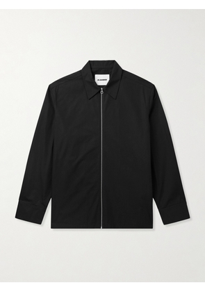 Jil Sander - Organic Cotton-Twill Zip-Up Overshirt - Men - Black - IT 44