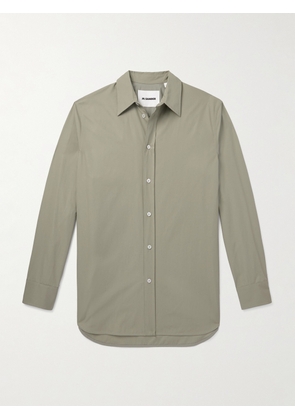 Jil Sander - Cotton-Poplin Shirt - Men - Green - EU 37