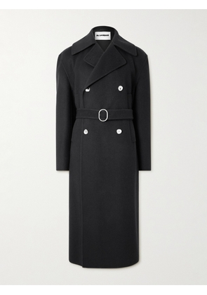Jil Sander - Double-Breasted Belted Double-Faced Cashmere Coat - Men - Black - IT 46