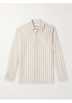 Jil Sander - Striped Satin Shirt - Men - Neutrals - EU 38