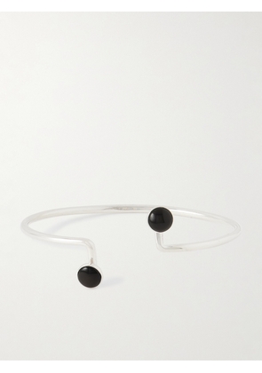 Mikia - Silver Obsidian Cuff - Men - Silver - M