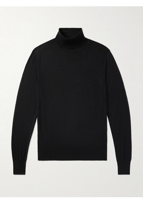 TOM FORD - Cashmere and Silk-Blend Rollneck Sweater - Men - Black - IT 46