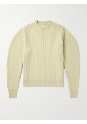 Jil Sander - Ribbed Boiled-Wool Sweater - Men - Green - IT 46