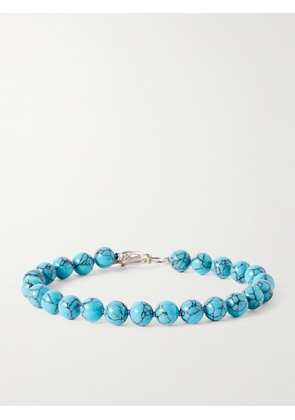 Needles - Silver-Plated and Turquoise Bracelet - Men - Blue