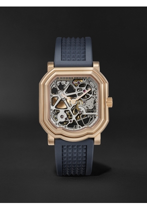 Gerald Charles - Octavio Garcia Maestro 8.0 Squelette 39mm Automatic 18-Karat Rose Gold and Rubber Watch, Ref. No. GC8.0-RG-06 - Men - Gray