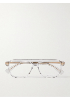 Bottega Veneta - Aviator-Style Acetate Optical Glasses - Men - Gray