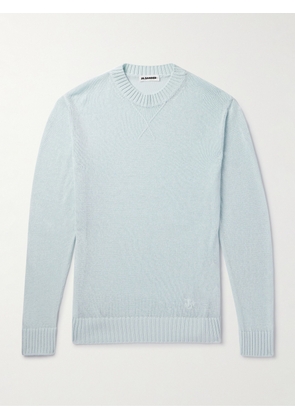Jil Sander - Logo-Embroidered Cotton Sweater - Men - Blue - IT 46