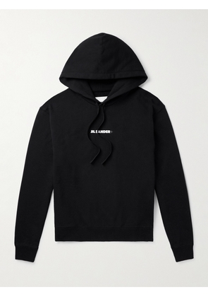 Jil Sander - Logo-Print Cotton-Jersey Hoodie - Men - Black - S