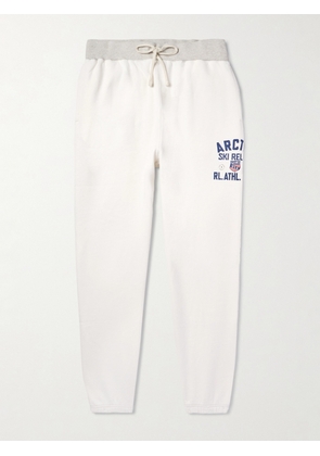 Polo Ralph Lauren - Tapered Logo-Appliquéd Printed Cotton-Blend Jersey Sweatpants - Men - White - S