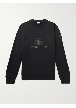 Moncler - Logo-Appliquéd Cotton and Cashmere-Blend Jersey Sweatshirt - Men - Black - S