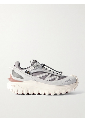Moncler - Trailgrip GTX Webbing and Rubber-Trimmed Leather, Suede and Mesh Sneakers - Men - Gray - EU 40