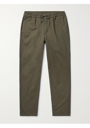 Folk - Tapered Cotton-Twill Drawstring Trousers - Men - Green - 1