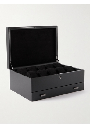 WOLF - British Racing Pebble-Grain Vegan Leather Storage and Ten-Piece Watch Box - Men - Black