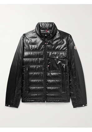 Moncler - Malpas Quilted Glossed-Shell Hooded Down Jacket - Men - Black - 1