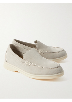 Loro Piana Kids - Summer Walk Suede Loafers - Men - Gray - IT 29