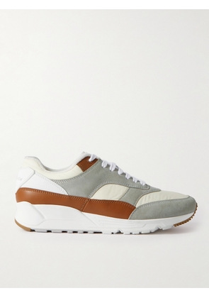 SAINT LAURENT - Bump Colour-Block Suede, Shell and Leather Low-Top Sneakers - Men - Gray - EU 41