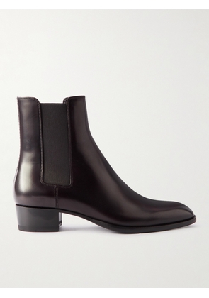 SAINT LAURENT - Wyatt Leather Chelsea Boots - Men - Brown - EU 42