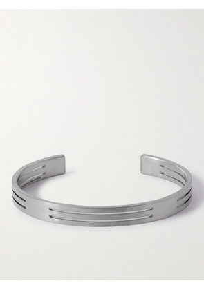 Le Gramme - 19g Punched Ribbon Brushed Recycled Black Sterling Silver Cuff - Men - Silver - M