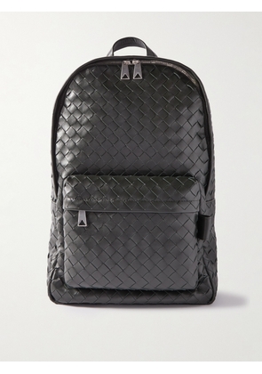 Bottega Veneta - Small Intrecciato Leather Backpack - Men - Black