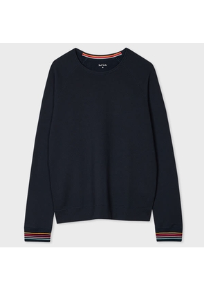Paul Smith Women's Navy Lounge Sweatshirt With 'Swirl' Cuffs Blue