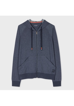 Paul Smith Women's Denim Blue Modal-Blend Zip Lounge Hoodie